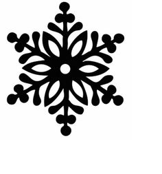 a black and white snowflake on a white background