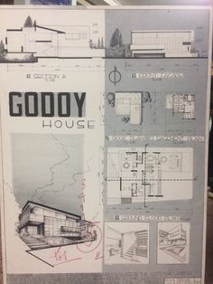 a sign showing the plans for a house