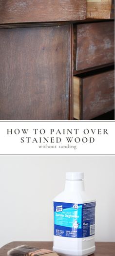 how to paint over stain wood with vinegar and sanding - step by step instructions