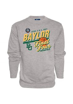 Baylor Bears Mens Grey 2021 Final Four Long Sleeve Crew Sweatshirt - 57107081 Cotton Fan Apparel Sweatshirt, Throwback Cotton Sweatshirt For Fan Merchandise, Throwback Fan Merchandise Cotton Sweatshirt, Cotton Sweatshirt For Fan Merchandise, Cotton Logo Print Sweatshirt For Game Day, Cotton Sweatshirt With Logo Print For Game Day, Cotton Throwback Sweatshirt For Fan Gear, Cotton Throwback Fan Gear Sweatshirt, Collegiate Cotton Sweatshirt With Team Logo