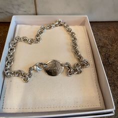 Tiffany & Co “Return To Tiffany & Co” Necklace Approx 15.5 “ Jewelry Tiffany, Tiffany And Co Necklace, Return To Tiffany, Tiffany Necklace, Tiffany Co Jewelry, Tiffany & Co., Womens Jewelry Necklace, Jewelry Necklaces, Women Jewelry