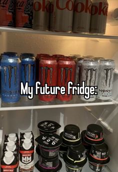 a refrigerator filled with lots of different types of drinks