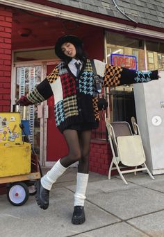 High Fashion Styling, Padded Gilet Outfit Women, Astro Boots Outfit, Y’all Boots Outfit, Me Before You Outfits, Maximalist Fall Outfits, Maximalist Winter Outfits, Arcadecore Outfits, Creative Outfits Unique