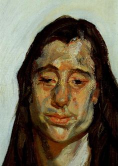 a painting of a woman with long hair