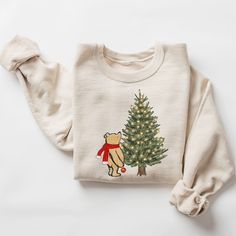 Winnie the Pooh Christams Sweatshirt, Winnie the Pooh Gift, Classic Pooh Sweater, Christmas Tree Sweater, Christmas Winnie the Pooh Sweater - Etsy Ireland Vintage Christmas Sweatshirts, Christmas T-shirts, Winnie The Pooh Gifts, Cute Christmas Sweaters, Winnie The Pooh Sweatshirt, Winnie The Pooh Sweatshirt Nike, Disney Christmas Sweatshirts Women, Christmas Winnie The Pooh, Pooh Bear Sweatshirt