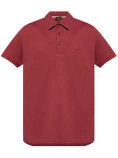 red cotton classic collar short front button fastening embroidered logo at the chest short sleeves straight hem Short Sleeve Polo, Short Sleeves, Luxury Fashion, Collar, Red, Clothes