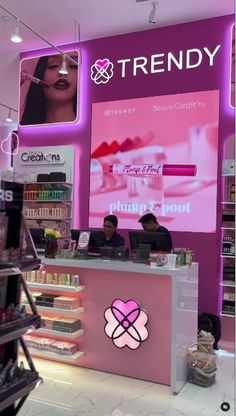 the front desk of a beauty store