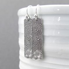 Dangle Silver Earrings Simple Silver Earrings Geometric Jewelry Long Bar Earrings Holiday Gift for Her Handmade Jewelry Bohemian Jewelry Bohemian Rectangular Earrings With Ear Wire, Bohemian Rectangular Ear Wire Earrings, Handmade Rectangular Earrings For Everyday, Handmade Rectangular Everyday Earrings, Handmade Everyday Rectangular Earrings, Bohemian Rectangular Jewelry For Everyday, Handmade Rectangular Pendant Earrings For Gift, Handmade Rectangular Pendant Earrings As A Gift, Artisan Rectangular Jewelry With Ear Wire