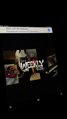 an image of a web page on a cell phone with the words weekly videos displayed