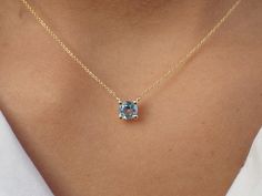 0.14ct London Blue Topaz Solitaire 14k Solid Gold Necklace Pendant - December Birthstone Month Gift 18inch max length when used with included gold pendant. Features * Made to Order * Materials: Gold * Gold KT: Available in 14k * Custom Gold Color: Rose Gold, Yellow Gold * Stone Size: 3.25mm (0.14ct) * Gemstone: London Blue Topaz * Stone Cut: Brilliant Round Cut * Setting Type: Prong * Available length between 14-18 Inches. * Ready to Ship in 3-5 Business Days - One Sale * Layaway Plan Available London Blue Topaz Necklace, Gold Necklace Pendant, November Birthstone Necklace, Blue Topaz Jewelry, Orange Necklace, Blue Topaz Necklace, Blue Topaz Pendant, Topaz Jewelry, Solid Gold Necklace