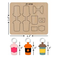 a wooden cutting board with cut outs and instructions for how to use the cutters