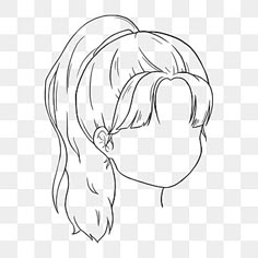 Drawing Hairstyles Girl, Cute Anime Character Drawing, Anime Character Base, Anime Female Hair, How To Draw A Girl, Hair Base Drawing Female, Girls To Draw, Hairstyle Png, Japan Hairstyle