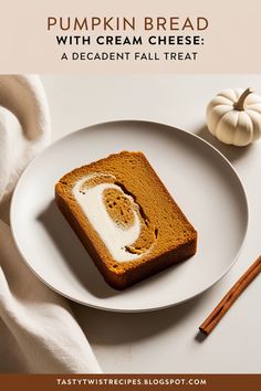 This pumpkin bread with a cream cheese ribbon is the ultimate sweet treat for pumpkin lovers this season!
#SweetTreats #PumpkinLovers #FallDesserts Bread With Cream Cheese Filling