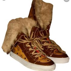 Mcm Fur Sneakers Size 7 Limited High Worn A 2 Times Limited Sneaker Must Have Fur Installed Lovely Like New With Box Women’s 9 Mcm Shoes, Fur Sneakers, Womens Shoes Sneakers, Shoes Sneakers, Like New, Size 7, Women Shoes, Sneakers