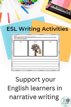 an esl writing activity with the text support your english learners in narrative writing