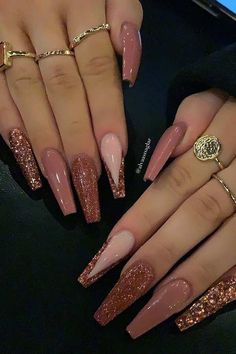 We have found 41 of the most stunning nude coffin nails for all our nude shade lovers. There is a nail design to suit everyone! Long Acrylic Nail Designs, Rose Gold Nails, Nails Fashion, Long Acrylic Nails Coffin, Acrylic Nails Coffin Pink, Acrylic Nails Coffin Short, Pink Acrylic Nails, Square Acrylic Nails, Coffin Nails Designs