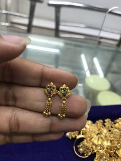 Daily Wear Earrings Gold Indian, Indian Daily Wear, Earrings Gold Indian, Gold Pendants For Men, God Pic, Small Earrings Gold, Wedding Jewellery Designs, Ear Tops