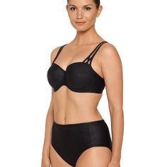 Prima Donna Swim Freedom Bikini Set New With Tags Top Bikini Is Balcony Padded -Sexy Bikini Top With Padded Cups, Feminine Balcony Style And Hip Leather Look. The Spaghetti Straps With Crossed Strips Can Be Worn Over The Shoulder Or Round The Neck. The Padded Cups Lift And Centre The Breasts, While The Balcony Line Sensually Reveals Some Of The Upper Breasts. The Frills Between The Cups Create A Very Playful Look. Sexy Snakeskin-Print Rio Briefs Have Elegant Crossed Strips On The Front Panel. Th Elegant Swimwear With Removable Bra Pads For Pool, Black Underwire Swimwear For Evening, Black Padded Swimwear For Party, Elegant Black Swimwear With Padded Cups, Evening Black Lined Swimwear, Elegant Black Padded Swimwear, Black Padded Underwire Swimwear, Elegant Black Swimwear With Built-in Bra, Black Underwire Swimwear With Built-in Bra