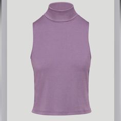 New Item In Color Violet Haze, Color Looks Like A Mix Of Website And Real Life Purple High Neck Vest Top For Spring, Trendy Purple Sleeveless Top, Casual Purple Tank Vest, Spring Casual High Neck Vest, Casual High Neck Spring Vest, Casual High Neck Vest For Spring, Purple Cotton Vest Top, Purple Sleeveless Tops, Purple Sleeveless Cotton Vest