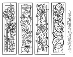 four different designs in the same line, each with flowers and leaves on it's sides