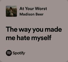 Madison Beer Quotes, Good In Goodbye Madison Beer Lyrics, Madison Beer Lyrics, Madison Beer Song Lyrics, Madison Beer Silence Between Songs, Madison Beer Songs, Madison Beer Make You Mine Music Video, Insta Notes, Relatable Pics