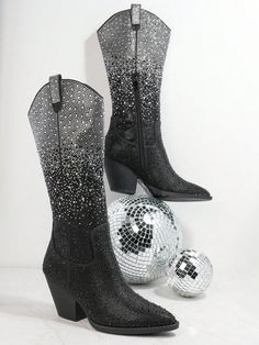 Introducing Sparkling Style: Women's Mid-Calf Boots, the ultimate blend of fashion and functionality. Adorned with stunning rhinestones, these boots are perfect for making a statement. With a mid-calf design, they provide the ideal balance of comfort and style. Elevate any outfit and sparkle with confidence. Closure Type : Slip on Color : Multicolor Upper Material : Fabric Lining Material : Fabric Insole Material : PU Leather Outsole Material : TPR Size Ball Girth Foot Length Heel Height Leg Cir Fall Rhinestone Boots With Round Toe, Fall Rhinestone Round Toe Boots, Fall Boots With Rhinestones And Round Toe, Trendy Rhinestone Winter Boots, Trendy Rhinestoned Winter Boots, Trendy Winter Boots With Rhinestones, Fall Rhinestone Boots, Winter Rhinestone Boots With Round Toe, Trendy Rhinestone Boots For Fall