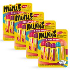 PRICES MAY VARY. 4 packs of 5 tubes (0.18 oz each) of Carmex Daily Care Minis Moisturizing Lip Balm Tubes with SPF 15, Strawberry, Cool Mint, Wild Berry, Peach Mango and Fresh Cherry Lip Balm Fun lip balm multipack with five flavors brings exciting variety to your daily lip care routine Water resistant for up to 80 minutes, each tube of this flavored lip balm with sunscreen helps keep your lips protected while you swim or stay active outdoors Carmex lip balm with SPF 15 sunscreen helps provide e Carmex Lip Balm, Very Dry Lips, Cherry Lip Balm, Lip Sunscreen, Fresh Cherry, Spf Lip Balm, Lip Care Routine, Best Lip Balm, Lip Balm Tubes