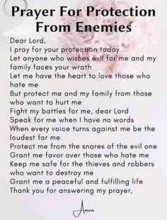 prayer for protection from enemys