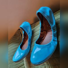 These Are Brand New Hard To Find. These Comes From A Smoke Free Home. Blue Flats With Cushioned Footbed And Round Toe, Blue Cushioned Round Toe Flats, Comfortable Blue Flats, Comfortable Blue Flats With Round Toe, Blue Synthetic Flats With Round Toe, Blue Synthetic Round Toe Flats, Casual Blue Almond Toe Flats, Comfortable Blue Leather Flats, Blue Leather Casual Flats