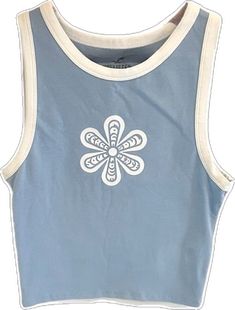 Hollister Tops, Peace Love, Peace And Love, Hollister, Cotton Material, Blue White, Color Blue, Blue And White, Tank Top