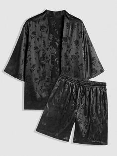 Elevate your casual style with this Front Kimono Shirt And Casual Shorts. Perfect for daily wear, the set exudes a fashionable vibe. The regular-length shirt boasts 3/4 length sleeves, while the knee-length shorts provide comfort and style. Made from high-quality polyester material, this set is designed to impress. Features: Type: 2 Pieces Set Style: Casual, Fashion Occasions: Daily Top Length: Regular Sleeves Length: 3/4 Length Sleeves Bottom Length: Knee-Length Waist Type: Mid Closure Type: Dr Wine Candles, Kimono Shirt, Knee Length Shorts, Set Style, Latest Mens Fashion, Collar Tshirt, Matching Pajamas, Anime Hoodie, Mens Casual Outfits