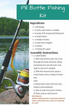 an advertisement for a fishing rod with instructions on how to use it