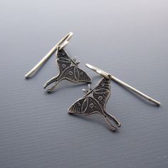 Tiny Silver Luna Moth Earrings by Lisa Hopkins Design Minimalist Sterling Silver Butterfly Earrings, Handmade Sterling Silver Butterfly Earrings, Moth Earrings, Swim Dresses, West Lafayette, Cute Patterns, Luna Moth, Sparkle Jewelry, Jewelry Boards