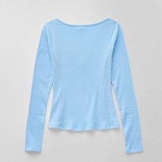 This Thereabouts little and big girls' long-sleeve t-shirt pairs effortlessly with pants, leggings, or skirts for school or casual outings. It's crafted from a ribbed cotton-blend and features a regular-fit, a V-neckline, and a tag-free design for comfortable all-day wear. Features: Tag FreeClosure Type: Pullover HeadFit: Regular FitNeckline: V NeckSleeve Length: Long SleeveFiber Content: 60% Cotton, 40% Repreve Recycled PolyesterFabric Description: RibCare: Tumble Dry, Machine WashCountry of O… Spring Long Sleeve T-shirt For Loungewear, Light Blue Long Sleeve T-shirt For Spring, Trendy Comfort Fit Top For Spring, Non-stretch Solid Color Tops For Loungewear, Non-stretch Cotton Crew Neck Top, Light Blue Stretch Crew Neck Top, Trendy Long Sleeve Comfortable T-shirt, Fitted Light Blue Long Sleeve Top, Light Blue Stretch Basic Top