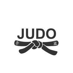 the word judo written in chinese with two hands holding each other's strings