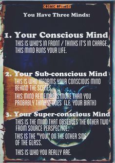 The three layers of the mind Spirit Science, Awakening Quotes, Spiritual Wisdom, Psychology Facts