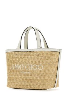 Beige Raffia Mini Marli Handbag from Jimmy Choo Designer Rectangular Straw Bag In Natural Color, Luxury Rectangular Straw Bag With Handles, Luxury Rectangular Straw Bucket Bag, Designer Rectangular Natural Straw Bag, Luxury Rectangular Straw Bags, Designer Straw Shoulder Bag With Top Handle, Designer Straw Top Handle Bag, Luxury Straw Shoulder Bag In Rectangular Shape, Designer Straw Tote Bag With Handles