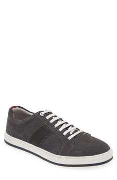 Perforated suede adds distinctive texture to a stylish sneaker that offers breathable ease and padded comfort. Lace-up style Removable insole Leather upper and lining/rubber sole Imported Men's Shoes Sneaker Men, Stylish Sneakers, Up Styles, Mens Shoes Sneakers, Low Top, Nordstrom Rack, Top Sneakers, Rubber Sole, Men's Shoes