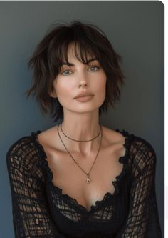 Shaggy Pixie, Choppy Bob Hairstyles, Hair Inspiration Short, Work Hairstyles, Hair Color And Cut, Short Hair Haircuts, Volume Hair, Trendy Short Hair Styles