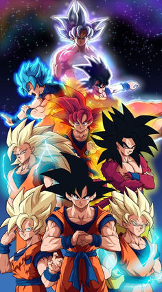 goku day poster with all the characters from dragon ball and super saishiki