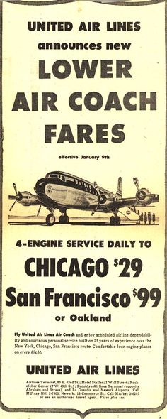 an advertisement for the chicago air lines