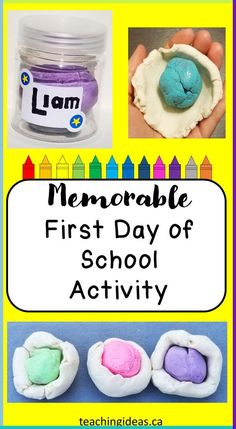 the first day of school activities for kids to play with and learn how to use them