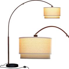 two lamps with one light turned on and the other turned off