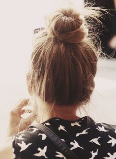 Hair In A Bun, Fishtail Braid, Great Hair, Messy Hairstyles, Top Knot, Hair Dos