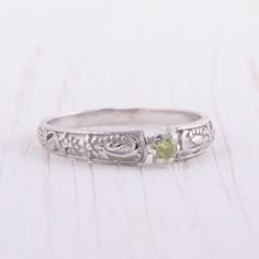 Art deco ring, Silver promise ring, Women ring silver, Peridot ring, Promise ring for her, Antique ring, Filigree ring, Victorian ring WE OFFER UNLIMITED PERIOD INSTALLMENTS PLAN This is a beautiful, stunning, feminine ring that works well for all occasions, styles, and ages. You will love it! Ring information: Main stone: Peridot Approximate size: 3.0mm Metal type: Silver Metal stamp: 925 Sterling Silver Installment Payments We offer installment payments for an unlimited period for absolutely a Cottage Core Promise Rings, Purity Ring Silver, Sapphic Promise Rings, Green Wedding Ring Silver, Antique Silver Ring, Aesthetic Promise Rings Silver, Unique Promise Rings For Her Silver, Silver Gemstone Stackable Promise Rings, Silver Promise Ring With Birthstone