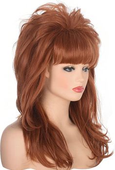 Peggy Bundy, Beehive Hair, Auburn Red, Performance Stage, Beautiful Wigs, Seductive Clothes, Costume Wigs, Red Vintage, Reddish Brown