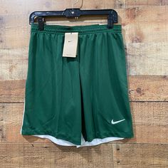 Green And White . Inseam 8”. No Offers Green Athletic Shorts For Sports Season, Green Cotton Athletic Shorts For Sports, Green Casual Bottoms For Sports Events, Casual Green Bottoms For Sports Events, Casual Green Athletic Shorts For Sports Season, Casual Green Athletic Shorts For Sports, Casual Green Shorts For Sports Events, Casual Green Athletic Shorts For Sports Events, Green Athleisure Athletic Shorts For Sports Events