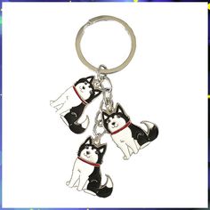 Dog Keychain, Pet Pendant Key-Ring, Cute Puppy ID Tags Metal Key Ring for Dog Lover (Alaskan Malamute Black) Dog Keychain, Old English Sheepdog, Alaskan Malamute, Id Tags, Cute Puppy, Dog Pattern, German Shepherd Dogs, Id Tag