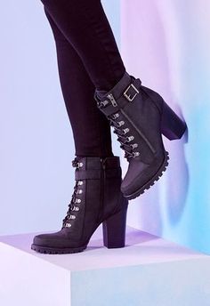 Women's Boots On Sale - 75% Off Your First Item! | JustFab Basic Sandals, Leather Knee Boots, Black High Heel Boots, Knee High Heels, High Heel Boots Knee, Black Knee High Boots, Girly Shoes, Cute Boots, Fashion Heels