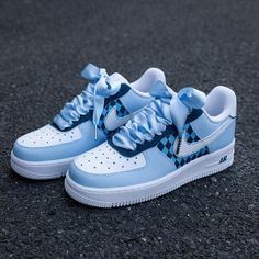 Express your creativity with custom shoe artwork. From custom shoe embroidery to hand-painted designs, find the perfect pair that reflects your personality. Blue Checkerboard Air Force 1s Custom Shoes Sneakers is great for holiday gift. Nike Air Force 1 Lace-up With Contrast Sole, Sporty Light Blue Sneakers With Contrast Sole, Sporty Light Blue Sneakers With Laces, Sporty Light Blue Lace-up Skate Shoes, Light Blue Lace-up Sneakers With Rubber Sole, Sporty Custom Sneakers With Rubber Sole In Light Blue, Blue Leather Skate Shoes, Blue Leather Skate Shoes With Laces, Light Blue Leather Sneakers With Laces